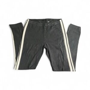 SO Black Stripe Leggings | Sporty Side Stripe Stretch | Casual Wear | Size M